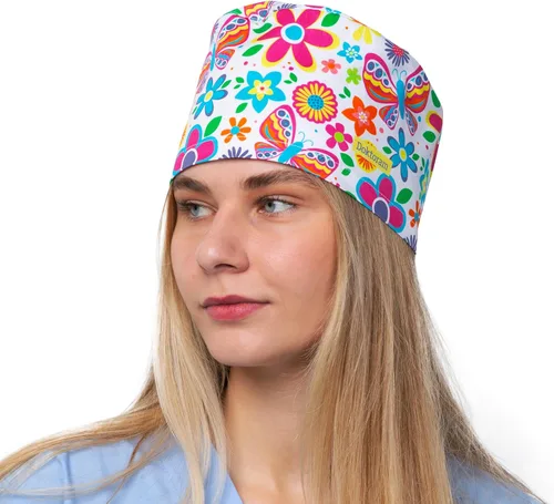 Vista 27 de Print Scrub Caps - Sombrero perfecto para enfermeras, médicos y EMTs..