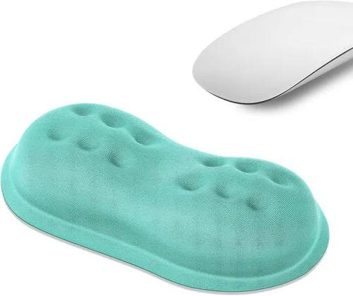 Vista 8 de VANKEY Reposamuñecas para ratón, almohadilla de escritorio para ratón, cómodo soporte de muñeca para ratón de computadora, reposamuñecas ergonómico