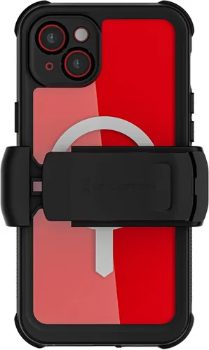 Vista 23 de Ghostek NAUTICAL - Funda impermeable para iPhone 14 con protector de pantalla, clip para cinturón, compatible con MagSafe, protección extremadamente