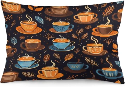 Vista 17 de Funda de almohada con sombrero de bruja con diseño de gato de 20 x 30 pulgadas, diseño de impresión de doble cara con cremallera invisible, Patrón 8