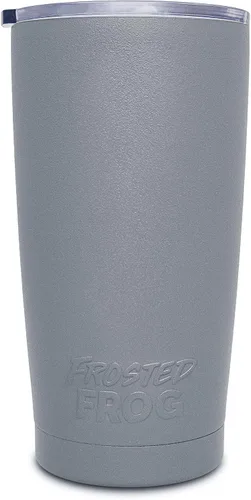 Vista 12 de Frosted Frog Vaso negro de 20 onzas con aislamiento al vacío con popote de acero inoxidable