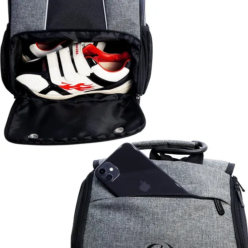Vista 6 de PHINIX Mochila de béisbol y softbol para adultos, gran capacidad para bates, cascos, guantes, zapatos