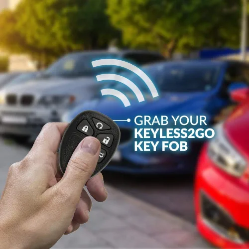 Vista 6 de Keyless2Go Reemplazo para vehículos de entrada sin llave de coche que utilizan 6 botones 15913427 OUC60270 control remoto, autoprogramación