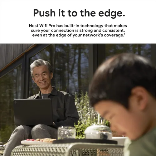 Vista 5 de Google Nest WiFi Pro - Wi-Fi 6E - Sistema Wi-Fi confiable para el hogar con velocidad rápida y cobertura para todo el hogar - WPS - Enrutador