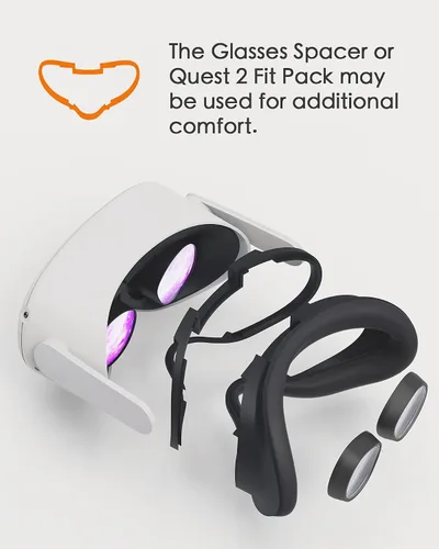 Vista 3 de Amavasion Glasses Lens Insert Compatible with MetaOculus Quest 2 Amavasion VR Myopia Glasses Customized Easy-to-Install Frame Plus Lens Combination