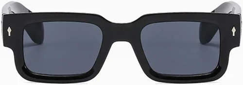 Vista 5 de GIFIORE Gafas de sol cuadradas para hombres y mujeres, gafas de sol rectangulares negras de moda