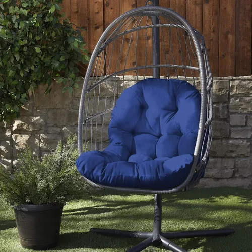 Vista 6 de Mozaic Home Cojín para Silla de Huevo Verde Manzana 44 x 27 x 4 pulgadas