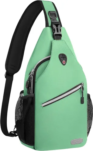 Vista 11 de Mosiso - Mochila bandolera multiusos, para viajes, senderismo, etc. Sling Backpack for Casual Travel Hiking