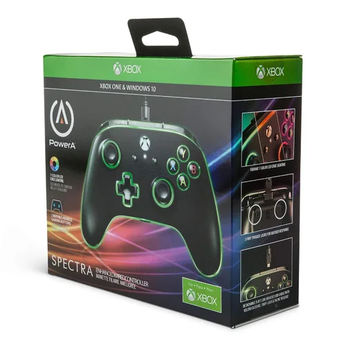Vista 4 de PowerA Spectra Enhanced Illuminated Wired Controller for Xbox One, gamepad, wired video game controller, gaming controller, Xbox One, works with