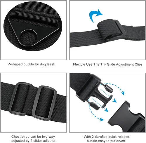 Vista 3 de EXCELLENT ELITE SPANKER - Arnés táctico para perro, fácil control Adjustable Nylon Training Military Patrol No-Pull Pet Harness with Handle for