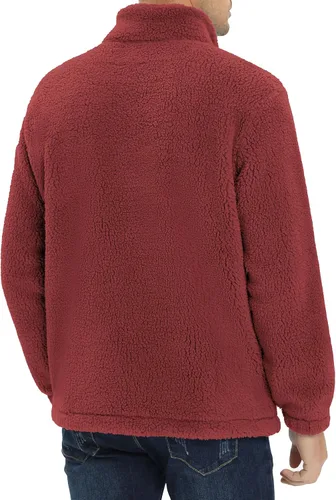 Vista 2 de MAGNIVIT Chaquetas de sherpa mullidas y mullidas para hombre, con forro polar, cálida, con cremallera completa, chaqueta casual para exteriores