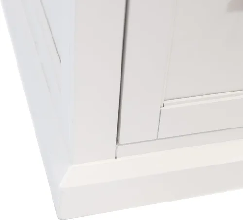 Vista 5 de Modern Wood Drop-Lid Secretary Desk, Fully Assembled, White