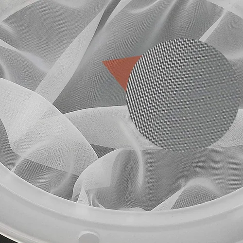 Vista 3 de Colador de filtro de alimentos de malla 400 para cocina, colador de micrones para transferir líquidos, aceite e ingredientes secos, embudo