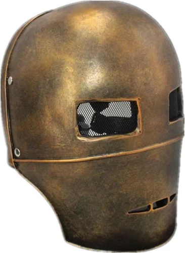Vista 2 de Máscara de cosplay de robot de primera generación, de resina, para Halloween, fiesta de baile, disfraces, accesorios Cobre