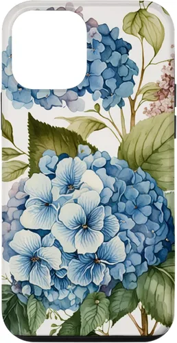 Vista 16 de Watercolour Vintage Blue Hydrangea with Flower Flower Case for iPhone 17