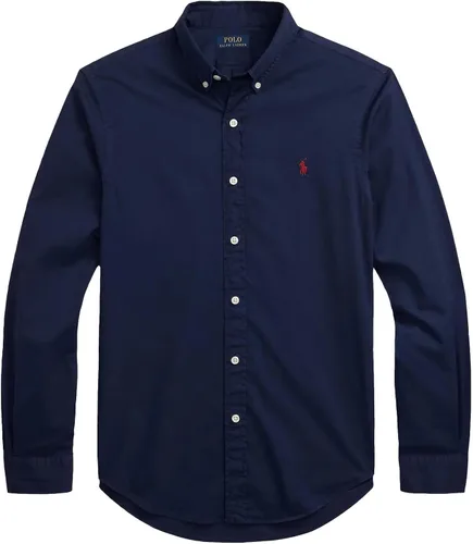 Vista 45 de POLO RALPH LAUREN Men's Classic Fit Plaid Oxford Shirt Blanco básico