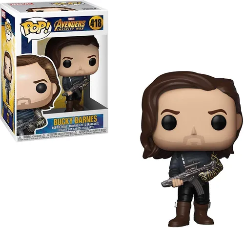 Vista 2 de POP Marvel: Avengers Infinity War - Bucky Barnes (Winter Soldier) Funko Pop! Figura de vinilo (paquete con funda protectora compatible con Pop Box)