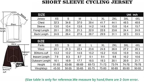 Vista 3 de Men's Bicycle Team Tight Cycling Shirts Short Sleeve Cycling Jersey Suits with 4D Padded Bib Pants
