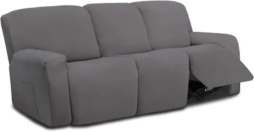 Vista 84 de Easy-Going - Funda elástica de microfibra para sofá reclinable seccional, suave vellón ajustable a tu sofá de 2 cuerpos, lavable, protector