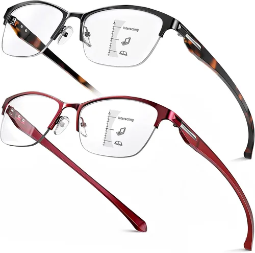 Vista 8 de SKYOAK Paquete de 2 lentes de sol de lectura prémium para hombres con protección UV400 al aire libre, TR90 lectores de sol con lente oscura Lectores