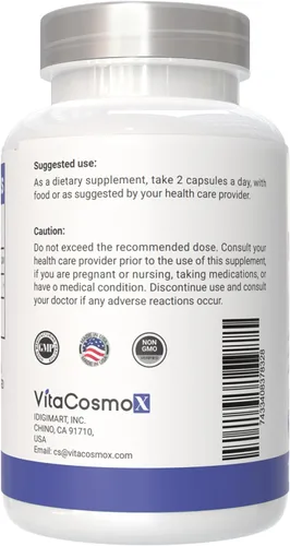 Vista 3 de Nicotinamida 500 mg de vitamina B3, 120 cápsulas, sin OMG, sin gluten, sin enjuague