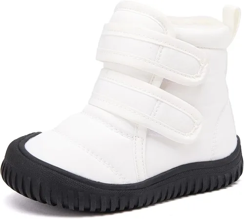 Vista 29 de BMCiTYBM Botas de nieve para bebés y niños pequeños, zapatos de invierno para niños y niñas, zapatos de bebé de piel sintética para clima frío
