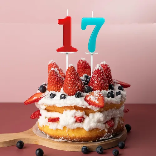 Vista 4 de 10 velas con números, velas coloridas para pastel de cumpleaños, número 0-9, decoración de tartas, número 0, 1, 2, 3, 4, 5, 6, 7, 8, 9