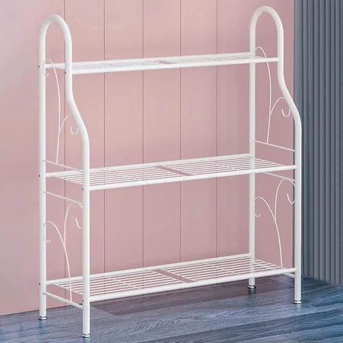Vista 8 de LIGUOYI Estante para almacenamiento de plantas de interior de 3 niveles y 4 niveles, estante de metal simple y elegante, estante de almacenamiento