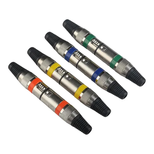 Vista 2 de Conector de cable XLR de 3 pines macho y hembra para cable de señal DMX o conector de micrófono mezclador de audio