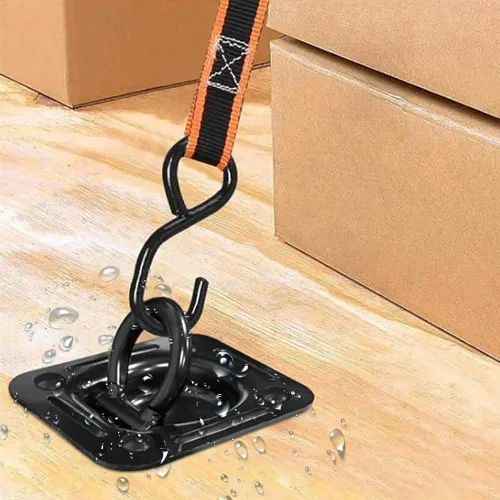 Vista 6 de Anclajes de amarre de anillo en D, 4 unidades, resistente 1/2 pulgada empotrable para remolques, remolques, caravanas, camionetas, ATV, seguridad