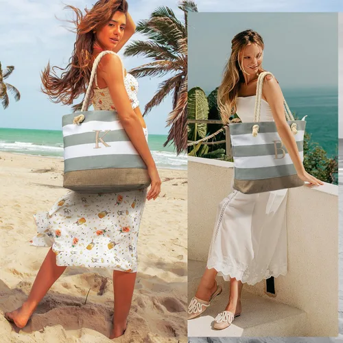 Vista 18 de YOOLIFE Bolsas de playa para mujer, bolsa de lona de viaje, bolsa impermeable para piscina, artículos esenciales de viaje, regalos para mujeres