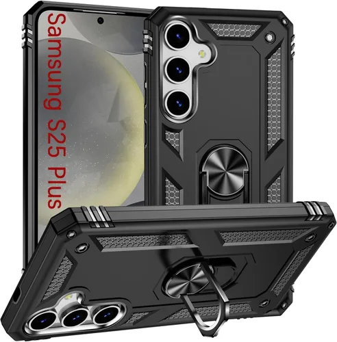 Vista 18 de Korecase - Carcasa para Samsung Galaxy S10E con soporte de anillo, color Negro