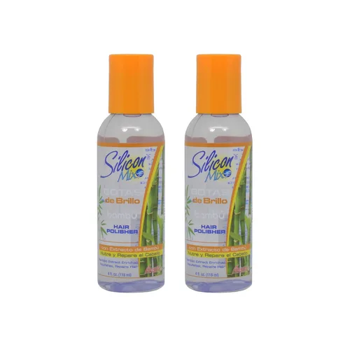 Vista 2 de Silicon Mix Bambu - Pulidor de cabello con extracto de bambú, control del encrespamiento y suero de brillo instantáneo para cabello seco o opaco