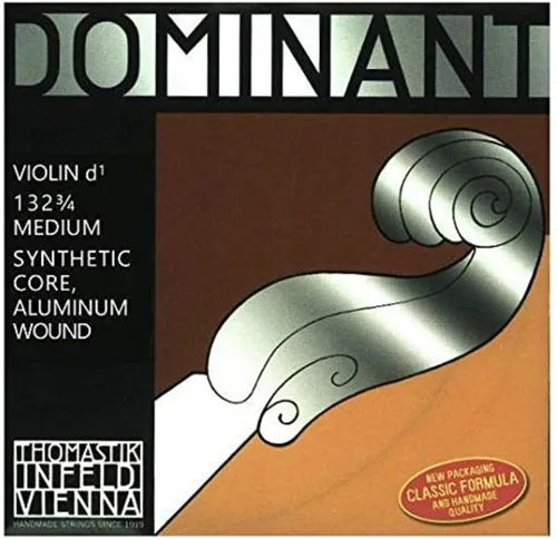 Vista 19 de Thomastik -Infeld Dominant Violin Single D String - Escala 1/2 - No. 132 1/2