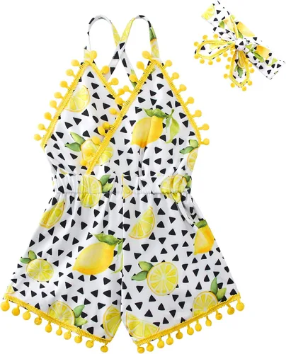 Vista 20 de UNICOMIDEA 6M-3T Traje sin espalda para bebé niña traje mameluco con diadema