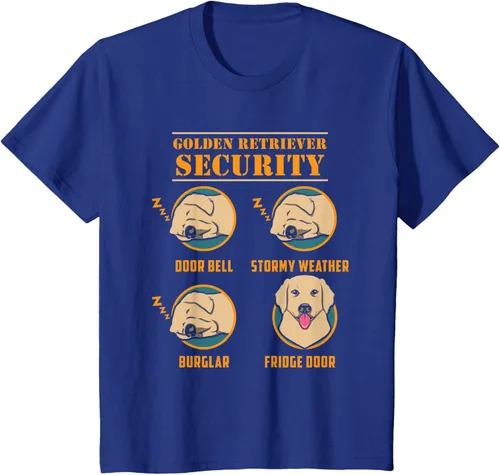 Vista 54 de Camisa Golden Retriever de seguridad Golden Retriever para perro divertido, Negro, S
