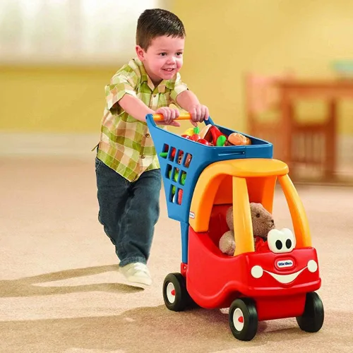 Vista 2 de Little Tikes – Carrito de compras acogedor, rojo/amarillo