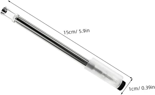 Vista 2 de NUOBESTY 12 bolígrafos de tinta de gel negra, punta de aguja fina, escritura suave para escuela y oficina, agarre cómodo, diseño ergonómico
