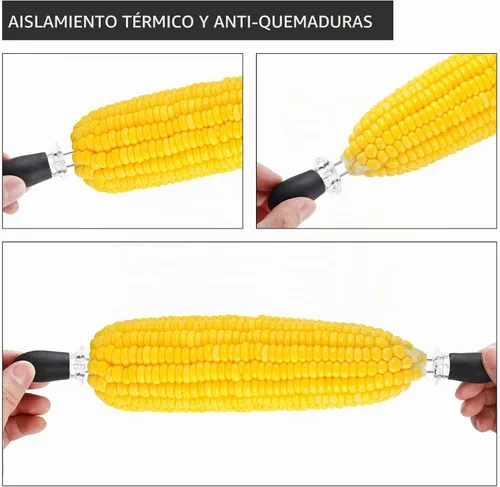 Vista 5 de AUGSUN 18pcs/9Pairs tenedores negros del maíz, tenedor de la mazorca