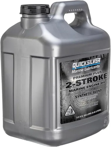 Vista 2 de Quicksilver Premium Plus - Aceite de motor marino de mezcla sintética de 2 tiempos, 2.5 galones