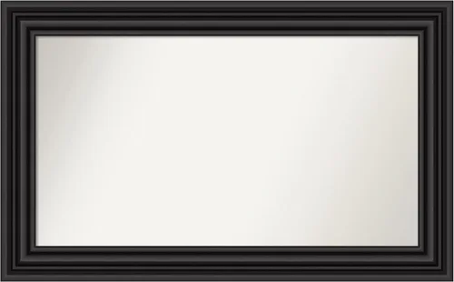 Vista 338 de Amanti Art Espejo personalizado, espejo de baño negro puente, espejo de pared o espejo de tocador de baño sobre el fregadero (26 x 26 pulgadas)