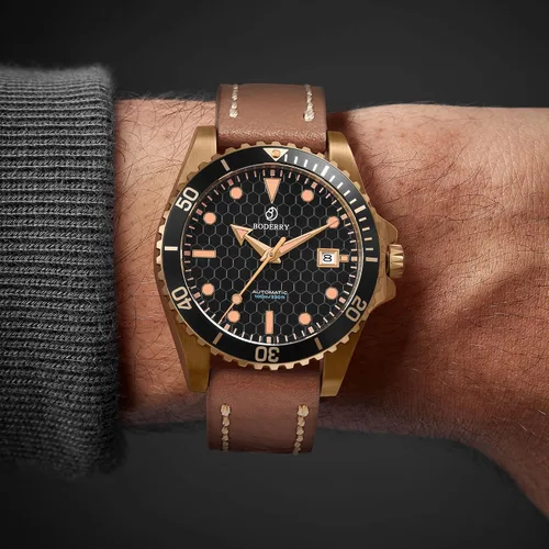 Vista 8 de BODERRY Relojes de buceo automáticos japoneses originales para hombre caja de bronce con cristal de zafiro 3281ft impermeables para hombre con bisel