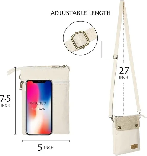 Vista 5 de AOCINA Monedero pequeño cruzado lindo de viaje para teléfono celular, bolso kawaii cruzado para mujer (regalos para mamá e hija)