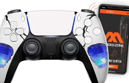 Vista 11 de MODDEDZONE Custom Rapid Fire, Anti Recoil, Macros MODDED Wireless Controller for PS5 & PC - Unique Smart Mods for ps5 controller controlled by the
