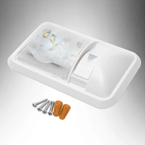 Vista 7 de PSEQT Cúpula de techo regulable para autocaravana, luz individual, 24 LED, iluminación interior ajustable para automóvil, barco, remolque, cámper