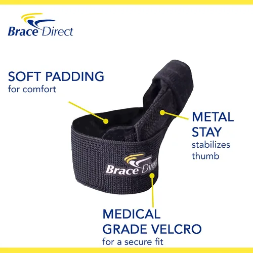 Vista 5 de Brace Direct Mini férula de espica para el pulgar, estabilizador para artritis, tendinitis de Quervain, pulgar gatillo y soporte para articulaciones