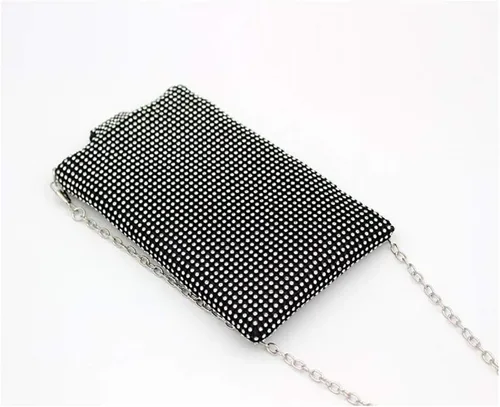 Vista 8 de Happyera Bling Rhinestone Evening Handbag Cell Phone Purse Wallet Clutch Crossbody Bag