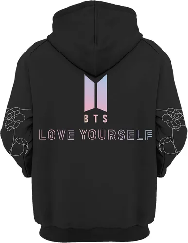 Vista 2 de K-pop Sudadera con capucha para mujer y niña con estampado 3D unisex