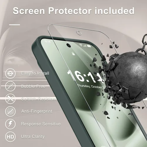 Vista 714 de Funda para Google Pixel 10 Pro XL, cubierta magnética mate, color negro Fit for MagSafe, Screen Protector included, Shockproof Military Grade