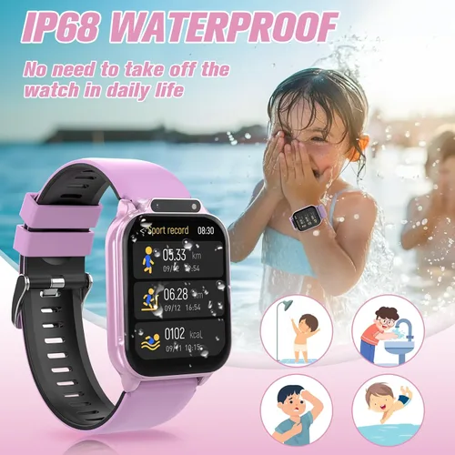 Vista 7 de Reloj inteligente para niños de 1.85 pulgadas con rastreador de fitness, monitor de sueño, más de 22/100 modos deportivos, esfera de bricolaje, IP68